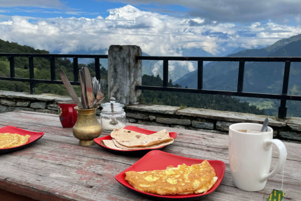 Raňajky s výhľadom na Anapurnu